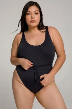 GOOD AMERICAN WAIST FRAMER ONE-PIECE | BLACK001 One-Pieces