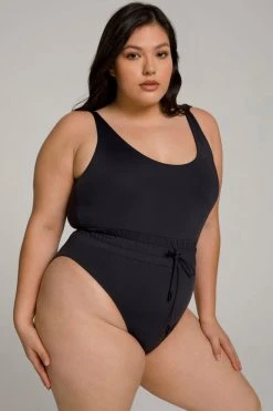 GOOD AMERICAN WAIST FRAMER ONE-PIECE | BLACK001 One-Pieces