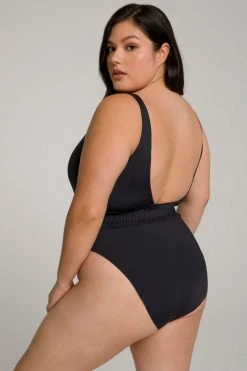 GOOD AMERICAN WAIST FRAMER ONE-PIECE | BLACK001 One-Pieces