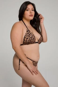 GOOD AMERICAN HI-HI TANGA TOP | LEOPARD004