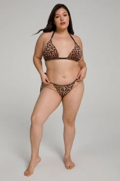 GOOD AMERICAN HI-HI TANGA TOP | LEOPARD004
