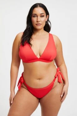GOOD AMERICAN Bikini Tops SEXY BOOST BIKINI TOP | BRIGHT POPPY 002