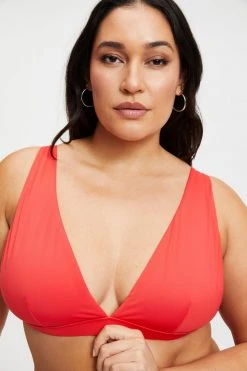 GOOD AMERICAN Bikini Tops SEXY BOOST BIKINI TOP | BRIGHT POPPY 002