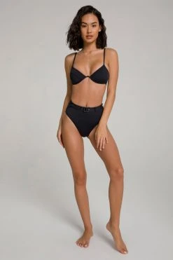 GOOD AMERICAN Bikini Tops SHOWOFF CURVE TOP | BLACK001