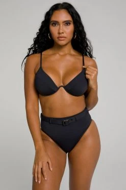 GOOD AMERICAN Bikini Tops SHOWOFF CURVE TOP | BLACK001