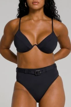 GOOD AMERICAN Bikini Tops SHOWOFF CURVE TOP | BLACK001