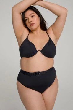 GOOD AMERICAN Bikini Tops SHOWOFF CURVE TOP | BLACK001