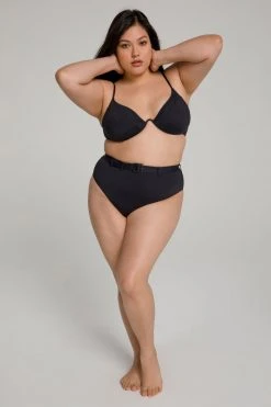 GOOD AMERICAN Bikini Tops SHOWOFF CURVE TOP | BLACK001