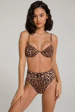 GOOD AMERICAN Bikini Tops SHOWOFF CURVE TOP | LEOPARD004