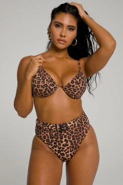 GOOD AMERICAN Bikini Tops SHOWOFF CURVE TOP | LEOPARD004
