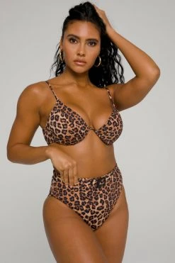 GOOD AMERICAN Bikini Tops SHOWOFF CURVE TOP | LEOPARD004