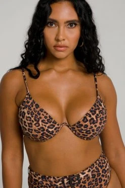 GOOD AMERICAN Bikini Tops SHOWOFF CURVE TOP | LEOPARD004