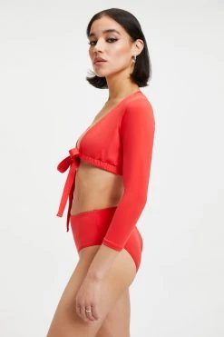 GOOD AMERICAN SEXY BOOST TOP | BRIGHT POPPY 002
