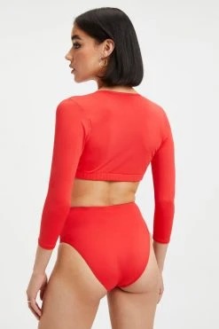 GOOD AMERICAN SEXY BOOST TOP | BRIGHT POPPY 002