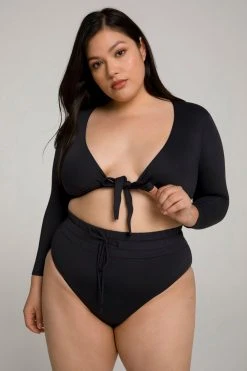 GOOD AMERICAN SEXY BOOST TOP | BLACK001