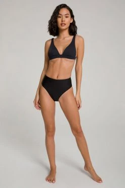 GOOD AMERICAN Bikini Bottoms HIGH SHINE GOOD WAIST BOTTOM | BLACK001