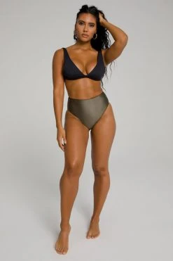 GOOD AMERICAN Bikini Bottoms HIGH SHINE GOOD WAIST BOTTOM | BLACK001