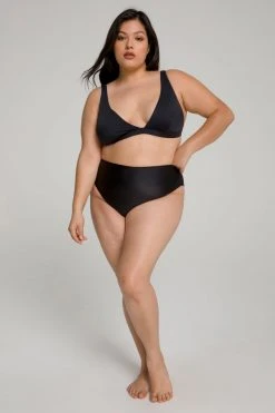 GOOD AMERICAN Bikini Bottoms HIGH SHINE GOOD WAIST BOTTOM | BLACK001