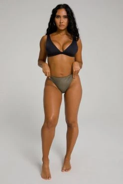 GOOD AMERICAN HIGH SHINE BETTER BIKINI BOTTOM | BLACK001 Bikini Bottoms