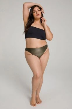 GOOD AMERICAN HIGH SHINE BETTER BIKINI BOTTOM | BLACK001 Bikini Bottoms