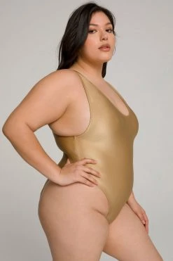 GA-SALE METALLIC LAYOUT ONE-PIECE | GOLD002