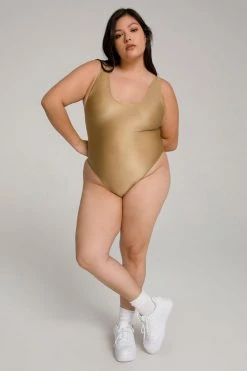 GA-SALE METALLIC LAYOUT ONE-PIECE | GOLD002