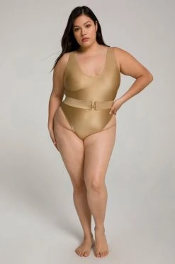 GA-SALE METALLIC LAYOUT ONE-PIECE | GOLD002