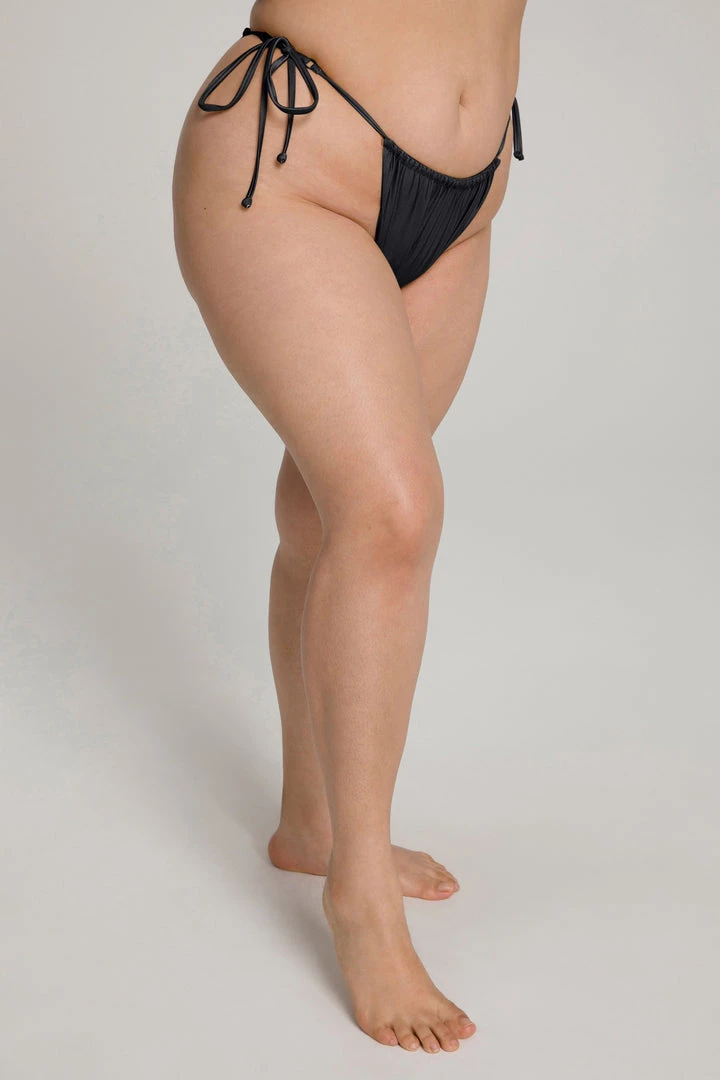 Cheapest ❤️ GOOD AMERICAN METALLIC HI-HI TANGA BOTTOM | BLACK001 ❤️ Bikini Bottoms ✨ 8 GOOD AMERICAN METALLIC HI-HI TANGA BOTTOM | BLACK001 Bikini Bottoms