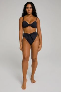 GOOD AMERICAN SEXY TWIST BANDEAU | BLACK001