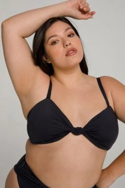 GOOD AMERICAN SEXY TWIST BANDEAU | BLACK001