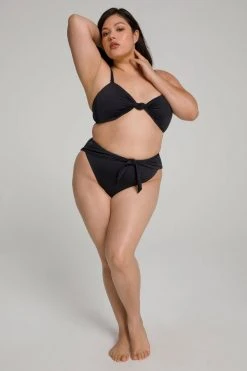 GOOD AMERICAN SEXY TWIST BANDEAU | BLACK001