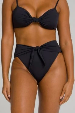 GOOD AMERICAN WAIST CINCHER BOTTOM | BLACK001 Bikini Bottoms