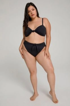 GOOD AMERICAN WAIST CINCHER BOTTOM | BLACK001 Bikini Bottoms