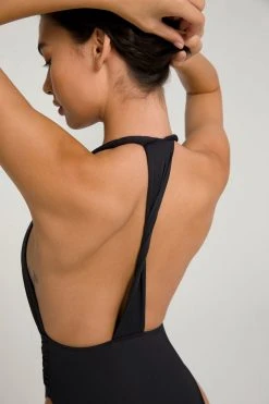 GOOD AMERICAN WAIST CINCHER ONE-PIECE | BLACK001