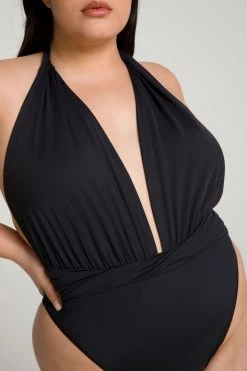 GOOD AMERICAN WAIST CINCHER ONE-PIECE | BLACK001