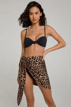 GOOD AMERICAN Cover Ups LEG DAZE SARONG | LEOPARD004