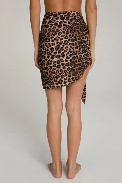 GOOD AMERICAN Cover Ups LEG DAZE SARONG | LEOPARD004