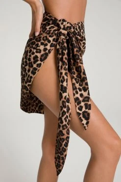 GOOD AMERICAN Cover Ups LEG DAZE SARONG | LEOPARD004