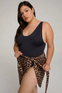 GOOD AMERICAN Cover Ups LEG DAZE SARONG | LEOPARD004
