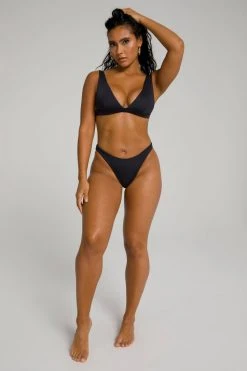 GOOD AMERICAN Bikini Bottoms BETTER CHEEKY BOTTOM | BLACK001