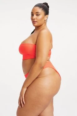 GOOD AMERICAN Bikini Tops BETTER BAND TOP | HOT CORAL001