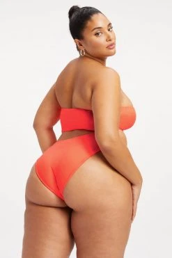 GOOD AMERICAN Bikini Tops BETTER BAND TOP | HOT CORAL001