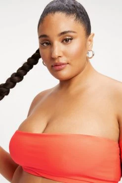 GOOD AMERICAN Bikini Tops BETTER BAND TOP | HOT CORAL001