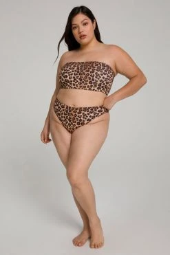 GOOD AMERICAN Bikini Tops BETTER BAND TOP | LEOPARD004