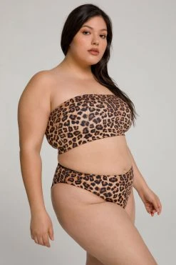 GOOD AMERICAN Bikini Tops BETTER BAND TOP | LEOPARD004