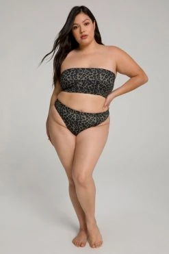 GOOD AMERICAN Bikini Tops BETTER BAND TOP | LEOPARD004