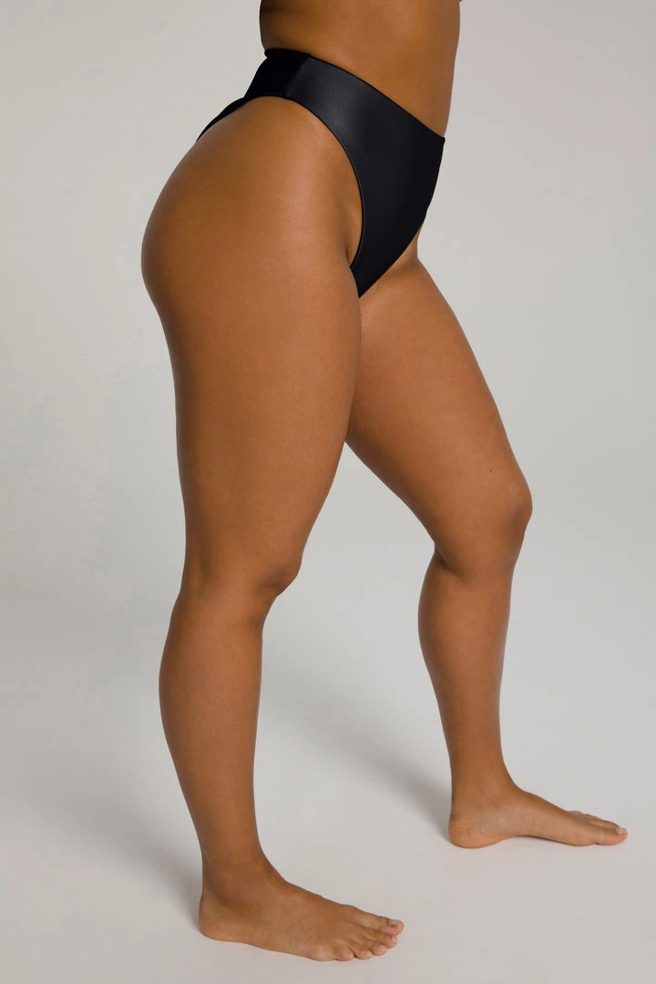 Best Pirce 💯 GOOD AMERICAN HIGH SHINE GOOD WAIST CHEEKY | BLACK001 Bikini Bottoms 😉 7 GOOD AMERICAN HIGH SHINE GOOD WAIST CHEEKY | BLACK001 Bikini Bottoms