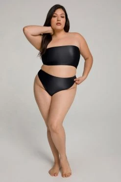 Best Pirce 💯 GOOD AMERICAN HIGH SHINE GOOD WAIST CHEEKY | BLACK001 Bikini Bottoms 😉 25 GOOD AMERICAN HIGH SHINE GOOD WAIST CHEEKY | BLACK001 Bikini Bottoms