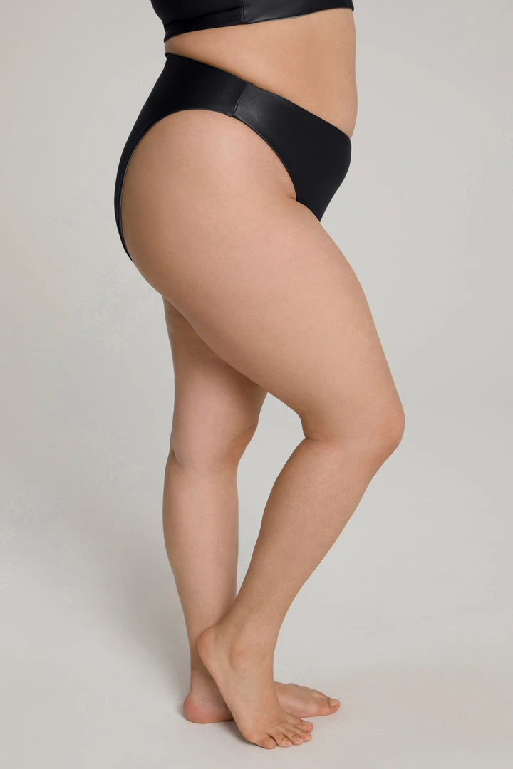 Best Pirce 💯 GOOD AMERICAN HIGH SHINE GOOD WAIST CHEEKY | BLACK001 Bikini Bottoms 😉 11 GOOD AMERICAN HIGH SHINE GOOD WAIST CHEEKY | BLACK001 Bikini Bottoms