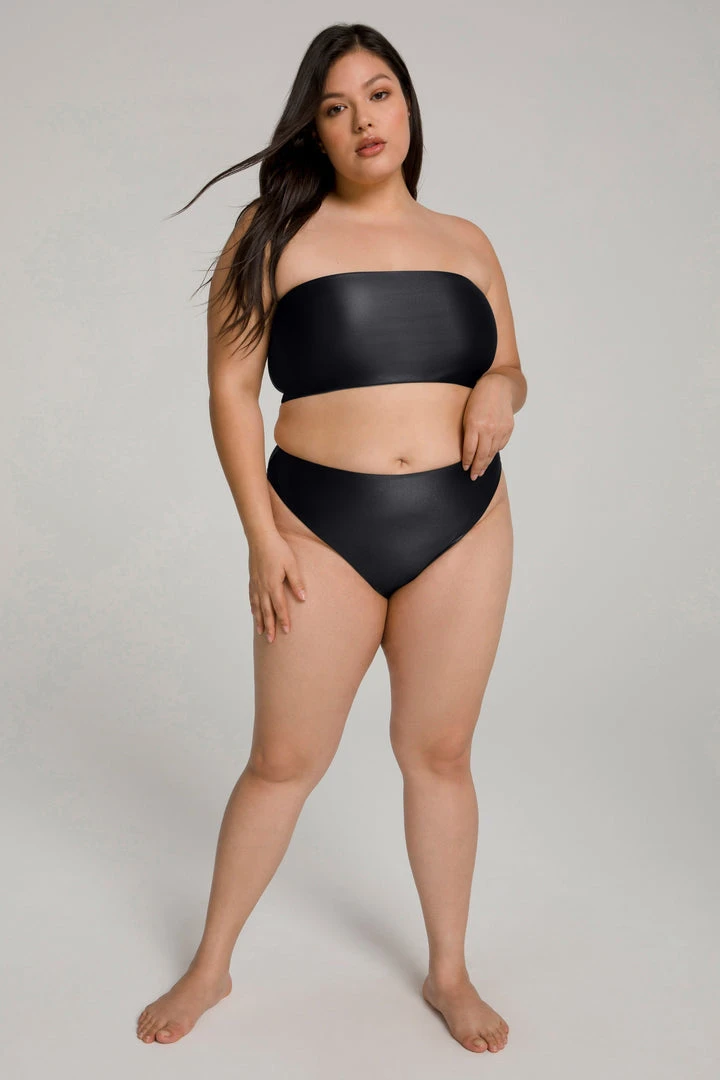 Best Pirce 💯 GOOD AMERICAN HIGH SHINE GOOD WAIST CHEEKY | BLACK001 Bikini Bottoms 😉 13 GOOD AMERICAN HIGH SHINE GOOD WAIST CHEEKY | BLACK001 Bikini Bottoms